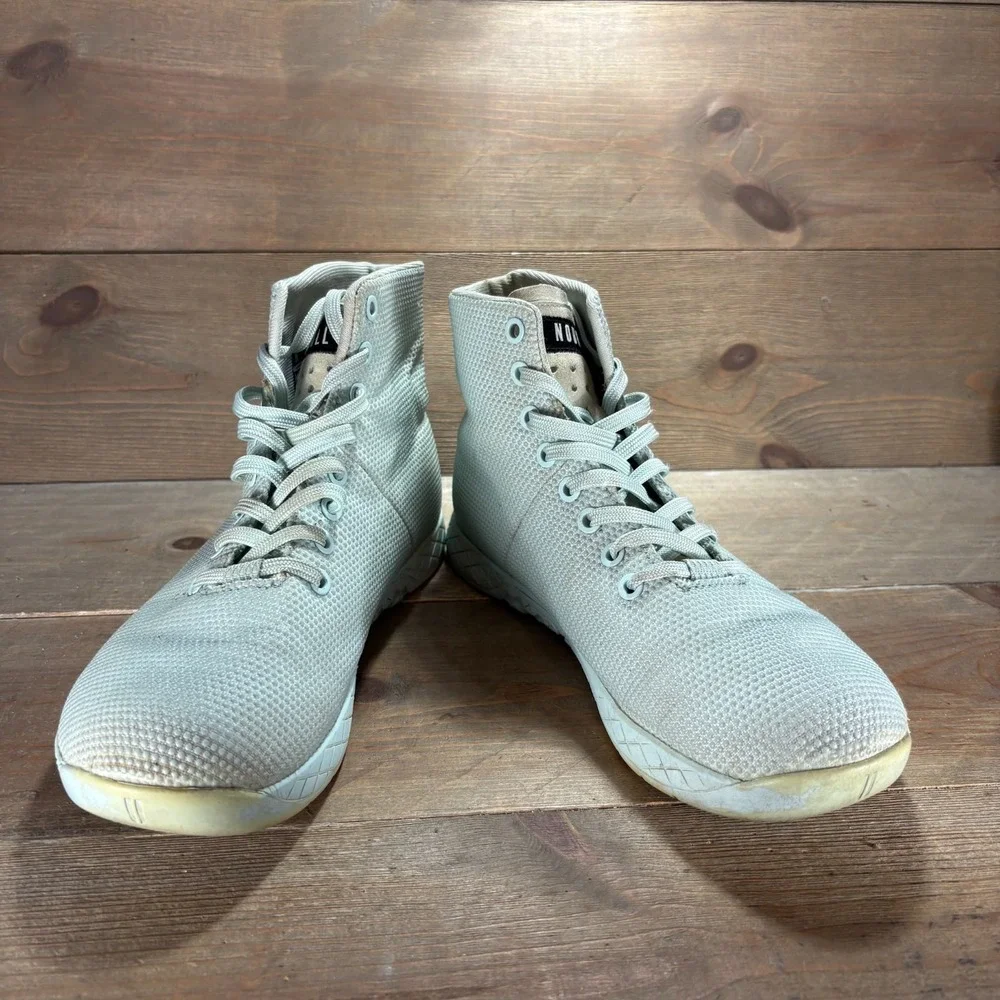 NOBULL High Top Trainer Womens size 9 shoes Mint Knit Lace Up Training sneakers